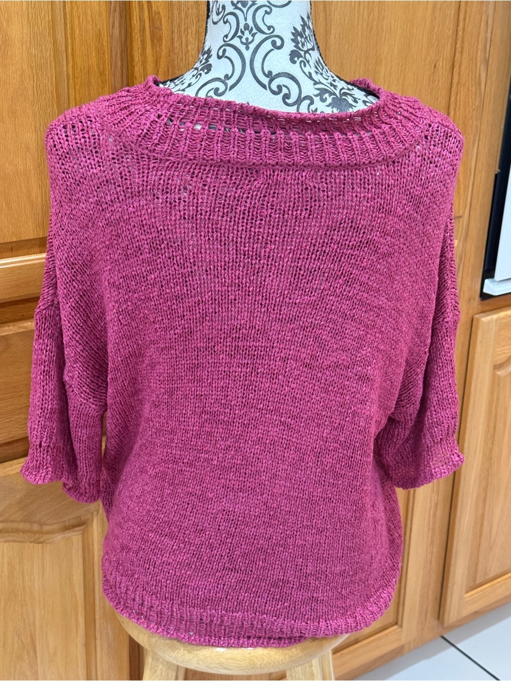Versona Raspberry Crewneck Knit Sweater - Picture 10 of 11